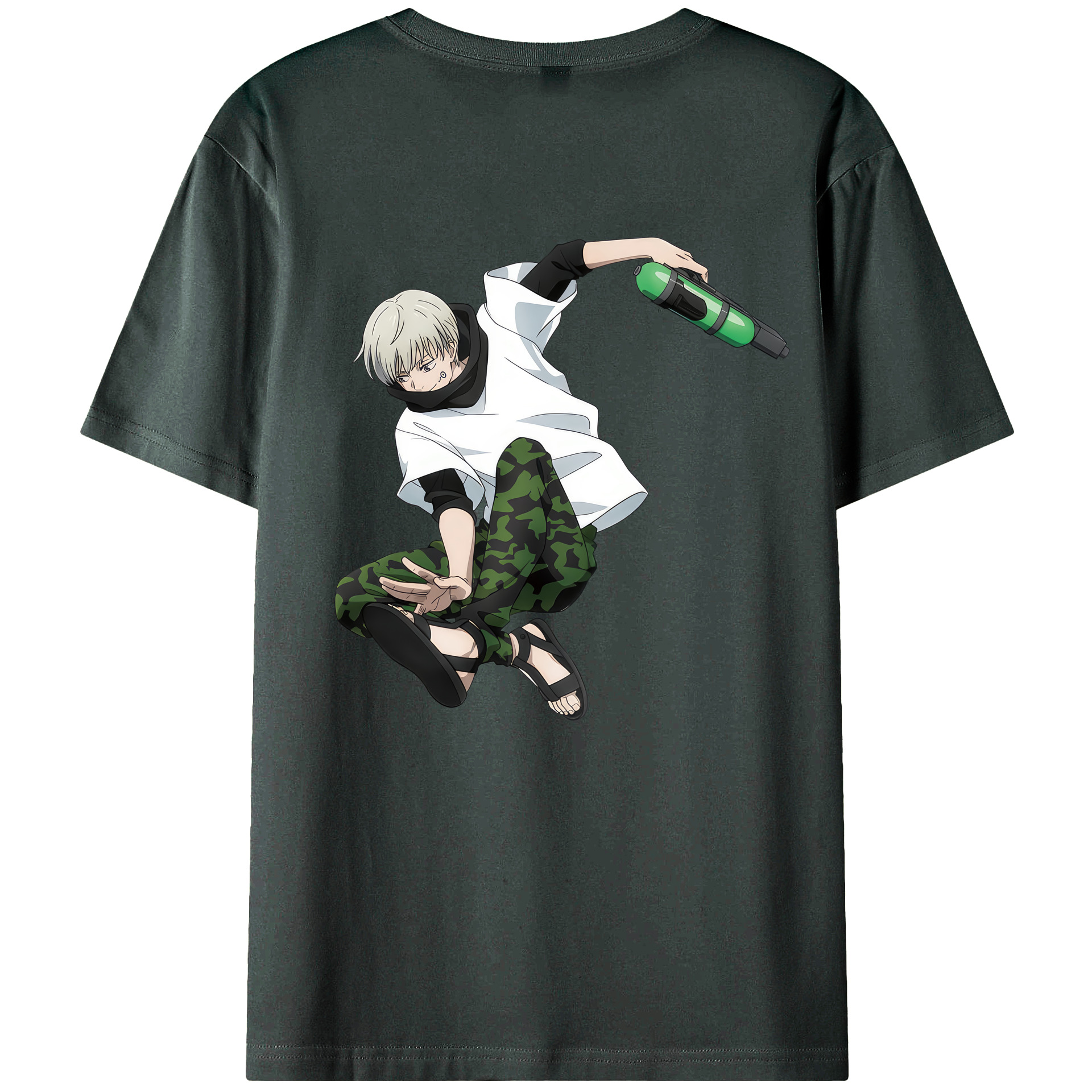 （画像用） 呪術廻戦 Jujutsu Kaisen 綿100％ メンズ半袖Tシャツ（バックプリント） 通気性